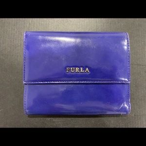 Furla Blue Patent Leather Wallet